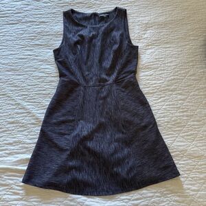 Dalia Navy Blue Cotton Blend Dress Fit & Flare A- Line Sz 6 Stretchy Soft Denim